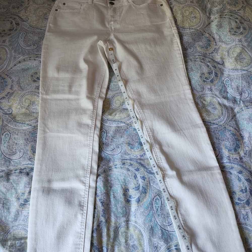 Jordache Women's White Straight Leg Jeans